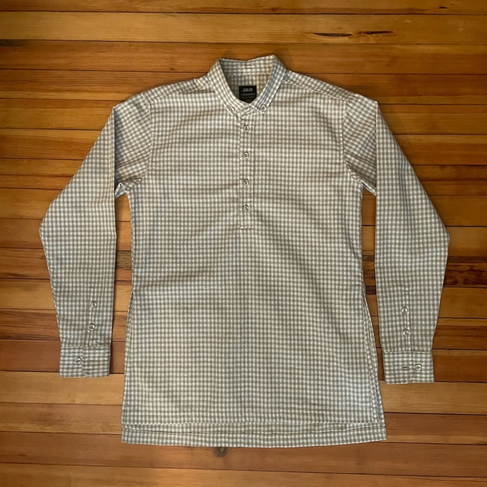Publish gingham check sage green shirt